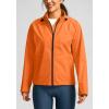 image:imageBikewa Womens Cycling Rain Jackets Waterproof Windbreaker Lightweight Running Windproof Reflective Jacket Packable HoodedOrange