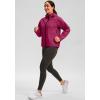 image:imageBikewa Womens Cycling Rain Jackets Waterproof Windbreaker Lightweight Running Windproof Reflective Jacket Packable HoodedRose Red