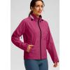 image:imageBikewa Womens Cycling Rain Jackets Waterproof Windbreaker Lightweight Running Windproof Reflective Jacket Packable HoodedRose Red