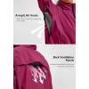 image:imageBikewa Womens Cycling Rain Jackets Waterproof Windbreaker Lightweight Running Windproof Reflective Jacket Packable HoodedRose Red