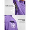 image:imageBikewa Womens Cycling Rain Jackets Waterproof Windbreaker Lightweight Running Windproof Reflective Jacket Packable HoodedTaro Purple