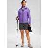 image:imageBikewa Womens Cycling Rain Jackets Waterproof Windbreaker Lightweight Running Windproof Reflective Jacket Packable HoodedTaro Purple