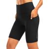 image:imageBikewa Womens High Waisted Biker Shorts 8 Running Workout Tummy Control Bike Spandex Shorts for Women Zipper PocketsBlack