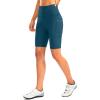 image:imageBikewa Womens High Waisted Biker Shorts 8 Running Workout Tummy Control Bike Spandex Shorts for Women Zipper PocketsDark Blue