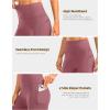 image:imageBikewa Womens High Waisted Biker Shorts 8 Running Workout Tummy Control Bike Spandex Shorts for Women Zipper PocketsDark Pink