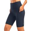image:imageBikewa Womens High Waisted Biker Shorts 8 Running Workout Tummy Control Bike Spandex Shorts for Women Zipper PocketsNavy