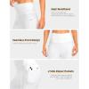 image:imageBikewa Womens High Waisted Biker Shorts 8 Running Workout Tummy Control Bike Spandex Shorts for Women Zipper PocketsWhite