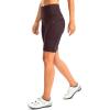 image:imageBikewa Womens High Waisted Biker Shorts 8 Running Workout Tummy Control Bike Spandex Shorts for Women Zipper PocketsWine