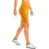image:imageBikewa Womens High Waisted Biker Shorts 8 Running Workout Tummy Control Bike Spandex Shorts for Women Zipper PocketsYellow