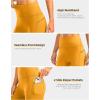image:imageBikewa Womens High Waisted Biker Shorts 8 Running Workout Tummy Control Bike Spandex Shorts for Women Zipper PocketsYellow