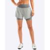 image:imageBikewa Womens Mountain Bike Shorts 4D Padded Cycling Riding Biking Bicycle Biker Cycle Shorts for Women Zipper PocketsBright Grey