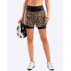 image:imageBikewa Womens Mountain Bike Shorts 4D Padded Cycling Riding Biking Bicycle Biker Cycle Shorts for Women Zipper PocketsLeopard