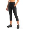 image:imageWomens 4D Padded Bike Pants High Waist Cycling Shorts Bicycle Capris 34 Biking Tights with Zipper PocketsBlack