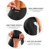 image:imageWomens 4D Padded Bike Pants High Waist Cycling Shorts Bicycle Capris 34 Biking Tights with Zipper PocketsBlack