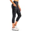 image:imageWomens 4D Padded Bike Pants High Waist Cycling Shorts Bicycle Capris 34 Biking Tights with Zipper PocketsCamoblack