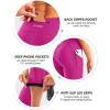image:imageWomens 4D Padded Bike Pants High Waist Cycling Shorts Bicycle Capris 34 Biking Tights with Zipper PocketsRosy