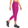 image:imageWomens 4D Padded Bike Pants High Waist Cycling Shorts Bicycle Capris 34 Biking Tights with Zipper PocketsRosy