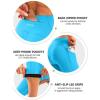 image:imageWomens 4D Padded Bike Pants High Waist Cycling Shorts Bicycle Capris 34 Biking Tights with Zipper PocketsSkyblue