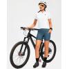 image:imageWomens 4D Padded Bike Shorts 57 Riding Underwear Cycling Bicycle Road Biking Cycle Shorts for Women Zipper PocketsBlue Grey