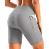 image:imageWomens 4D Padded Bike Shorts 57 Riding Underwear Cycling Bicycle Road Biking Cycle Shorts for Women Zipper PocketsLight Grey
