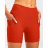 image:imageWomens 4D Padded Bike Shorts 57 Riding Underwear Cycling Bicycle Road Biking Cycle Shorts for Women Zipper PocketsOrange