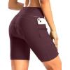 image:imageWomens 4D Padded Bike Shorts 57 Riding Underwear Cycling Bicycle Road Biking Cycle Shorts for Women Zipper PocketsWine