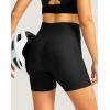 image:imageWomens Bike Shorts 4D Padded Cycling Shorts Crossover Waist Biking Shorts with Pockets Bicycle RidingBlack
