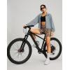 image:imageWomens Bike Shorts 4D Padded Cycling Shorts Crossover Waist Biking Shorts with Pockets Bicycle RidingLeopard