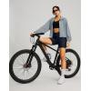 image:imageWomens Bike Shorts 4D Padded Cycling Shorts Crossover Waist Biking Shorts with Pockets Bicycle RidingNavy