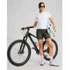 image:imageWomens Bike Shorts 4D Padded Cycling Shorts Crossover Waist Biking Shorts with Pockets Bicycle RidingOlive Green
