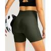 image:imageWomens Bike Shorts 4D Padded Cycling Shorts Crossover Waist Biking Shorts with Pockets Bicycle RidingOlive Green