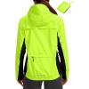image:imageBikewa Womens Cycling Rain Jackets Waterproof Windbreaker Lightweight Running Windproof Reflective Jacket Packable HoodedFluorescent YellowBlack