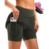 image:imageBikewa Womens Mountain Bike Shorts 4D Padded Cycling Riding Biking Bicycle Biker Cycle Shorts for Women Zipper PocketsArmy Green