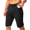 image:imageMens Mountain Bike Shorts Stretch Cycling Biking Bicycle Quick Dry Hiking Shorts for Men Zipper PocketsBlack
