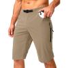 image:imageMens Mountain Bike Shorts Stretch Cycling Biking Bicycle Quick Dry Hiking Shorts for Men Zipper PocketsKhaki