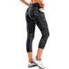 image:imageWomens 4D Padded Bike Pants High Waist Cycling Shorts Bicycle Capris 34 Biking Tights with Zipper PocketsCamoblack