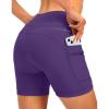 image:imageWomens 4D Padded Bike Shorts 57 Riding Underwear Cycling Bicycle Road Biking Cycle Shorts for Women Zipper PocketsPurple