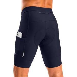 image:imageBikewa Mens Bike Shorts 4D Padded Cycling Shorts for Men Road Riding Biking Bicycle Zipper PocketsNavy
