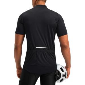 image:imageBikewa Mens Cycling Jersey Moisture Wicking Short Sleeve UPF Half Zip Bike Road Riding Biking Shirts for Men Zipper PocketsBlack