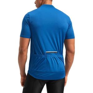 image:imageBikewa Mens Cycling Jersey Moisture Wicking Short Sleeve UPF Half Zip Bike Road Riding Biking Shirts for Men Zipper PocketsRoyal Blue