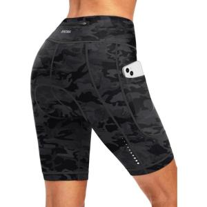 image:imageBikewa Womens 4D Padded Bike Shorts Cycling Riding Road Biking Bicycle Cycle Shorts for Women Zipper PocketsCamo Black