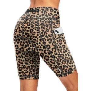 image:imageBikewa Womens 4D Padded Bike Shorts Cycling Riding Road Biking Bicycle Cycle Shorts for Women Zipper PocketsLeopard
