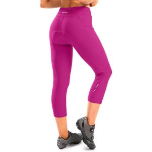 image:imageWomens 4D Padded Bike Pants High Waist Cycling Shorts Bicycle Capris 34 Biking Tights with Zipper PocketsRosy