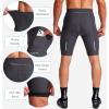 image:imageBikewa Mens Bike Shorts 3D Padded Cycling Road Biking Mountain Riding Biker Bicycle UPF 50 Cycle Shorts Zipper PocketsDark Grey