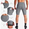 image:imageBikewa Mens Bike Shorts 3D Padded Cycling Road Biking Mountain Riding Biker Bicycle UPF 50 Cycle Shorts Zipper PocketsLight Grey