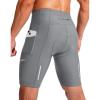 image:imageBikewa Mens Bike Shorts 3D Padded Cycling Road Biking Mountain Riding Biker Bicycle UPF 50 Cycle Shorts Zipper PocketsLight Grey