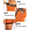 image:imageMens 4D Padded Bike Shorts Cycling Underwear Biking Bicycle Padding Shorts for Men Side PocketsOrange