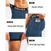 image:imageMens 4D Padded Bike Shorts Cycling Underwear Biking Bicycle Padding Shorts for Men Side PocketsSlate Blue