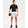 image:imageMens 4D Padded Bike Shorts Cycling Underwear Biking Bicycle Padding Shorts for Men Side PocketsWhite