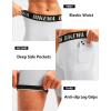 image:imageMens 4D Padded Bike Shorts Cycling Underwear Biking Bicycle Padding Shorts for Men Side PocketsWhite